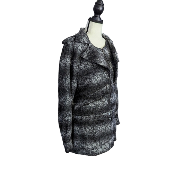 NWT Karl Lagerfeld Gray/Black Tweed Skirt/Jacket Set Size L - Picture 5 of 15